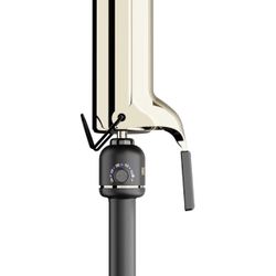 HOT TOOLS 24K Gold Professional 2" Extended Barrel Curling Iron with Clamp for Loose Curls - 24K Gold Technology for Long-Lasting Results & Longer Bar