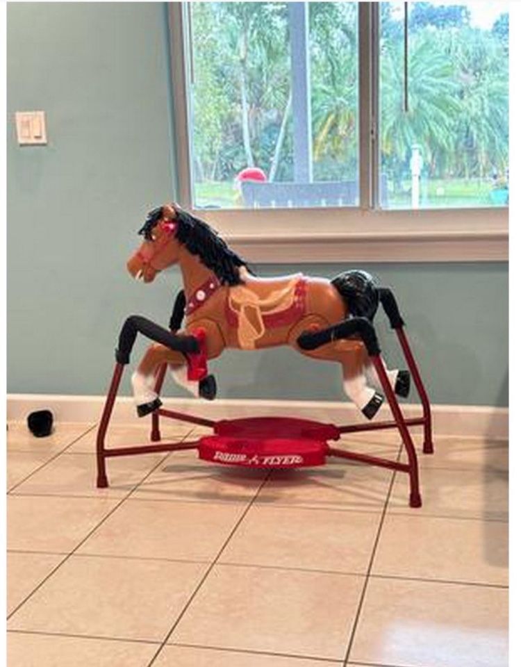 Blaze Interactive Riding Horse, Brown Ride-on Pony for Kids 2-6 Years, Realistic Sounds, New in Box