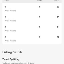Cardi B Las Vegas Concert Tickets (Price Is EACH) 