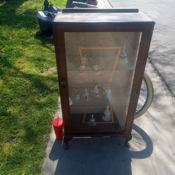 antique curio cabinet