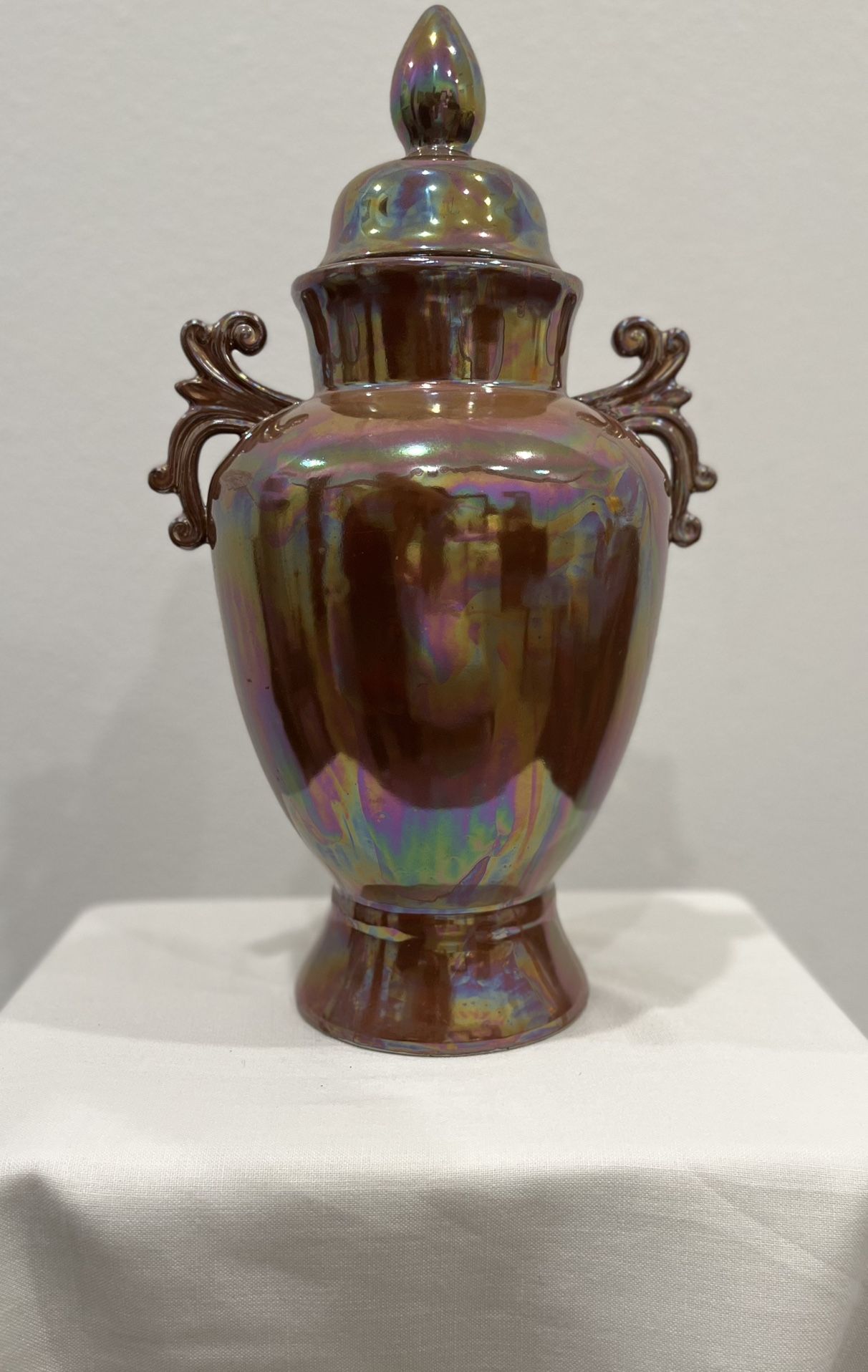 Brown Iridescent Vase