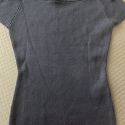 Dusty Blue Form Fitting Shirt