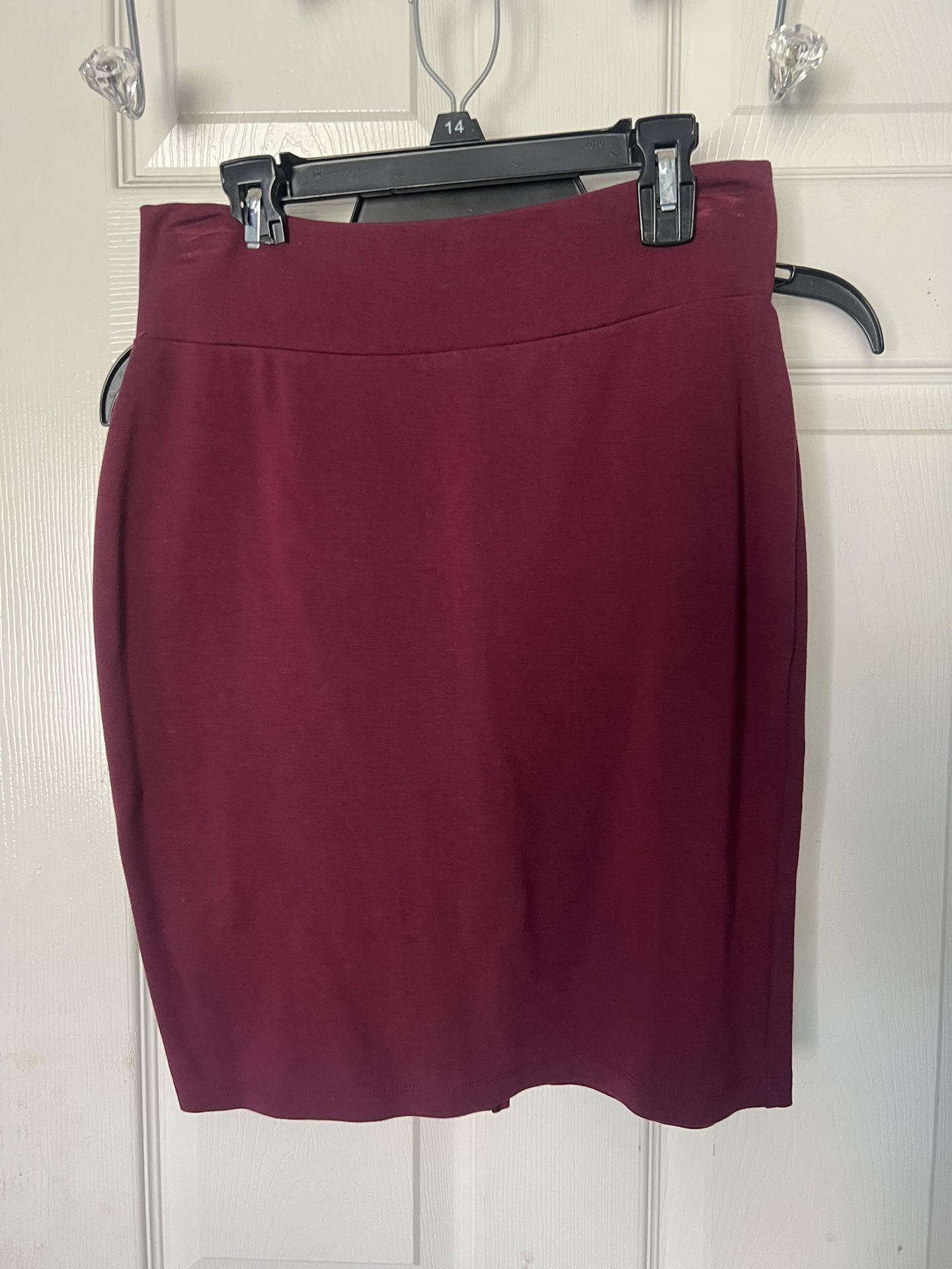 Burgundy Pencil Skirt