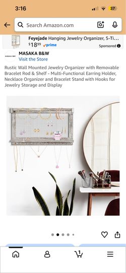Rustic jewelry organizer