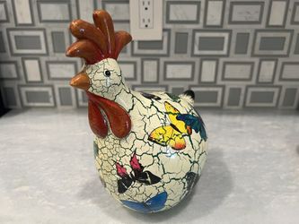 Rooster Butterfly Ceramic 