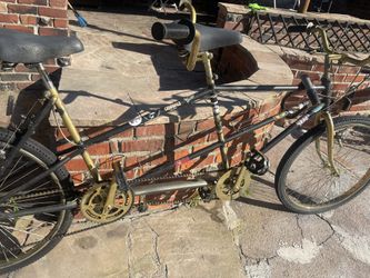 Black And Gold Tandem Bike