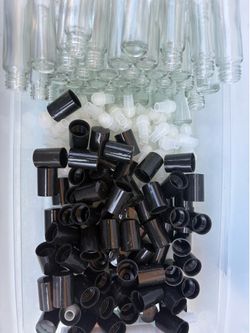 Glass roller bottles with caps