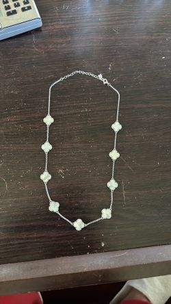 Solid 925 Mother of pearl clover necklace