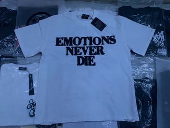 Camiseta blanca mixed emotion talla L-large
