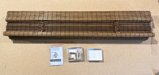 33.5”X64” cordless bamboo shades