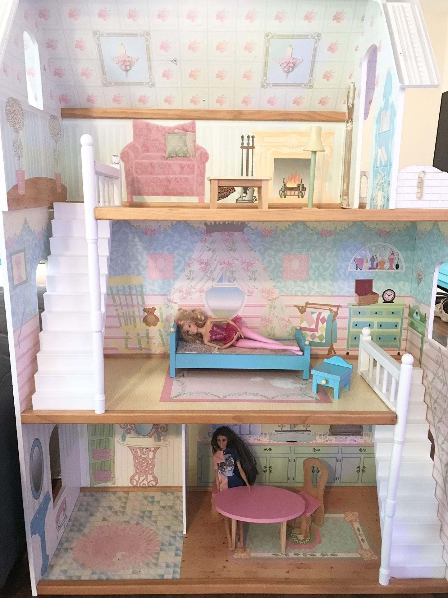 Wooden Barbie Doll House 