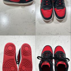 Red And Black Nike Dunks. Size: 5.5y/7 In Women’s 
