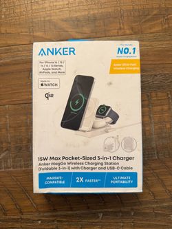 Anker MagGo 3-in-1 Qi2 Foldable Wireless Charging Station – New