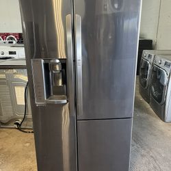 LG Black Stainless Side-by-Side Refrigerator