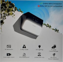 Cinnado Wireless Solar Security Camera 2K