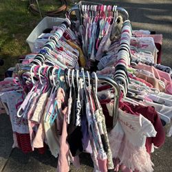 Mixed Clothes And Chair