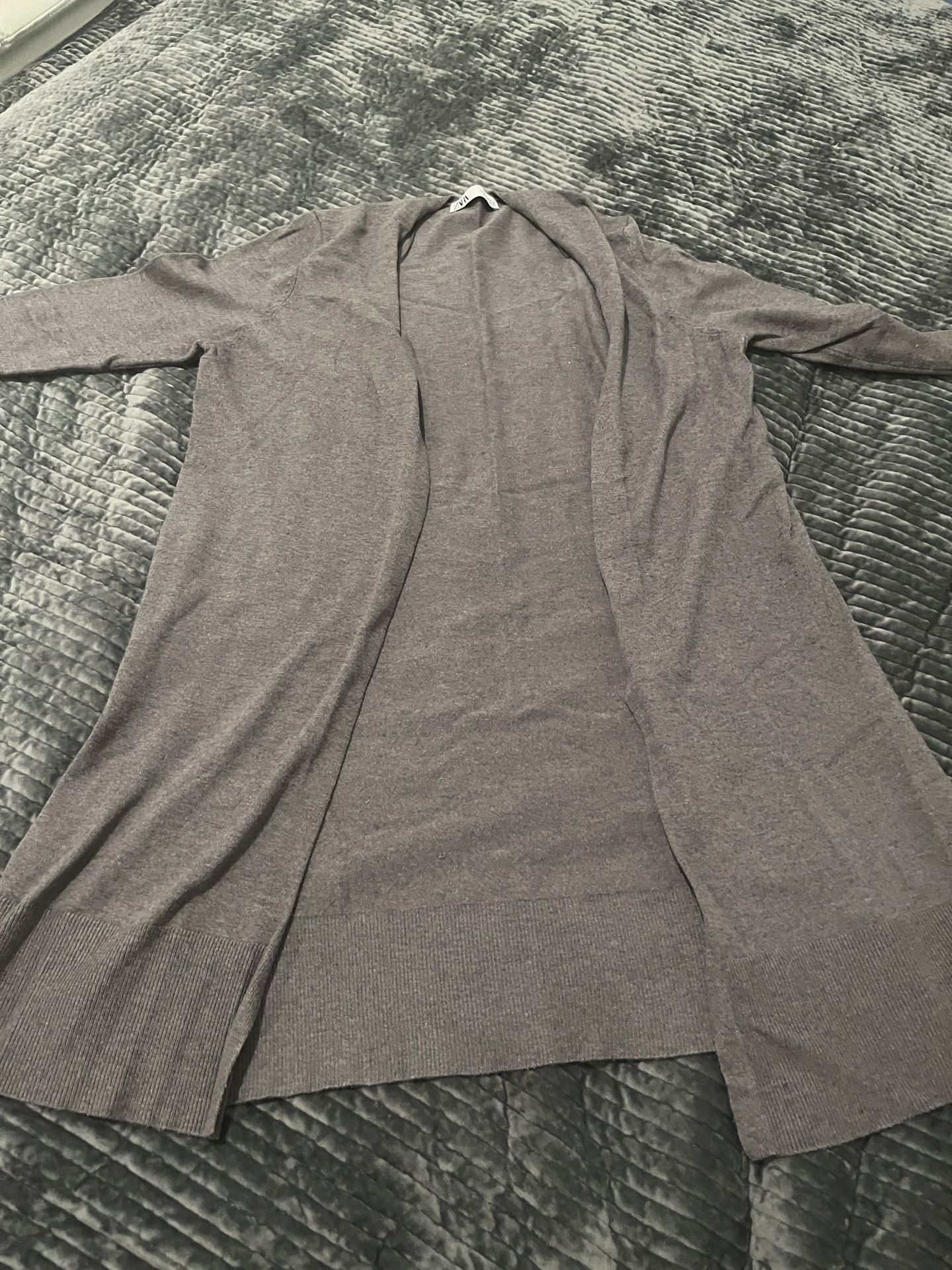 ZARA Grey Cardigan Size M
