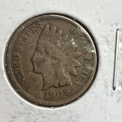1909 Indian Head Penny Red-brown 