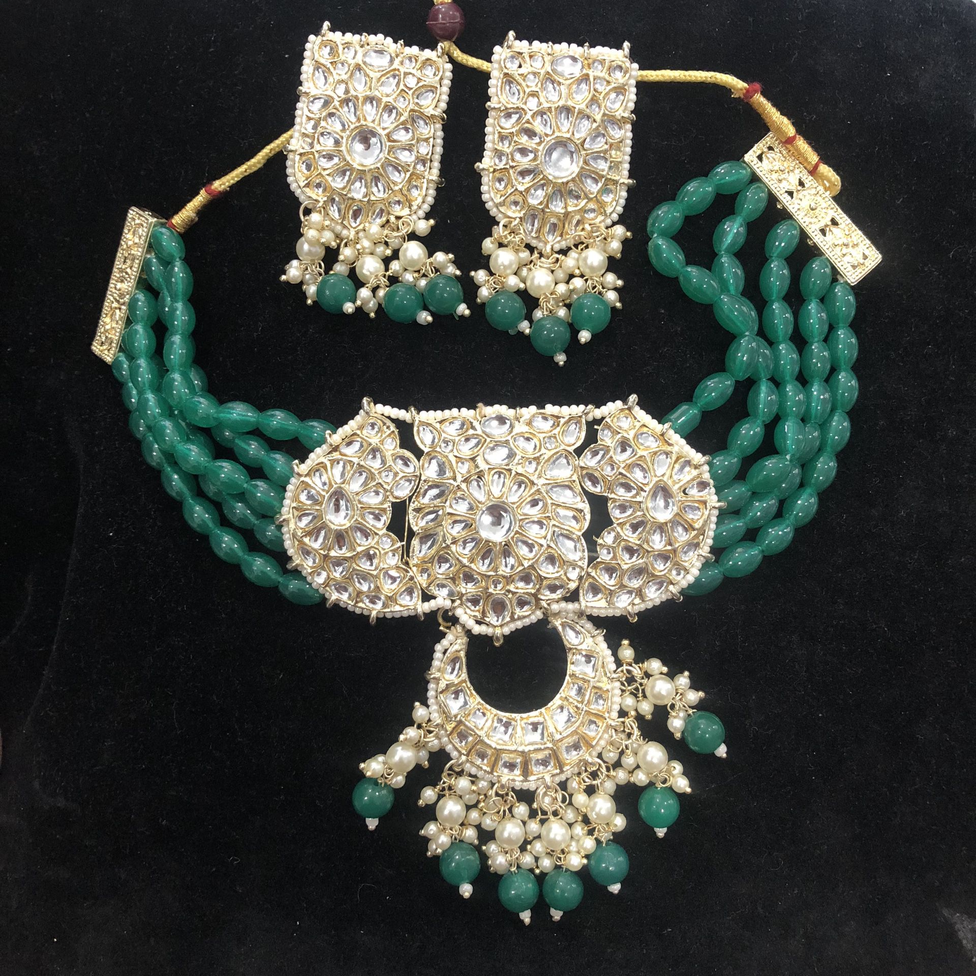 Pakistani Indian Statement Choker Kundan Monalisa Desi Jewelry Desi Wear 