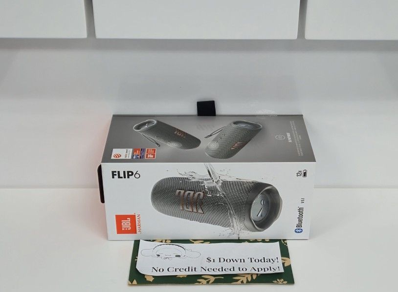 New-JBL Flip 6 - Bluetooth Speaker - Payments Available - Pay $1 Down To take It home
