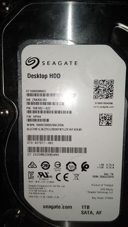 1tb hdd with Windows 10