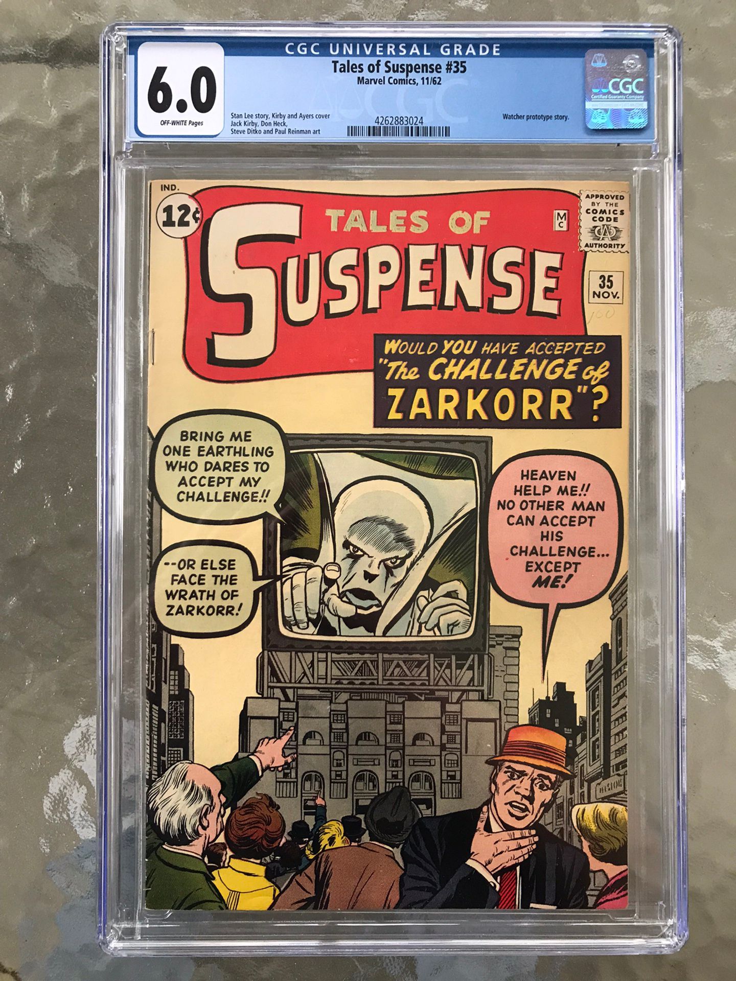 Tales Of Suspense #35 (1962) CGC 6.0 — Watcher Prototype; Lee, Kirby & Ditko