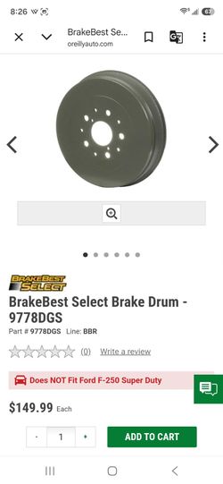 100% New rear drums for toyota tacoma