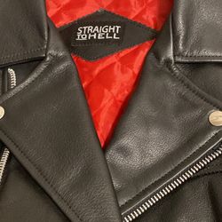 Beautiful leather motorcycle jacket, extra large