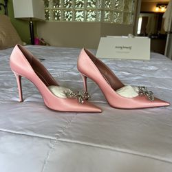 Amina Muaddi Pink Heels Size 7.5 