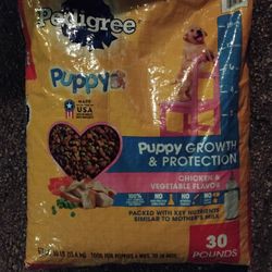 30lbs Pedigree Puppy Growth and Protection Dry Dog Food Chicken and Vegetable Flavor