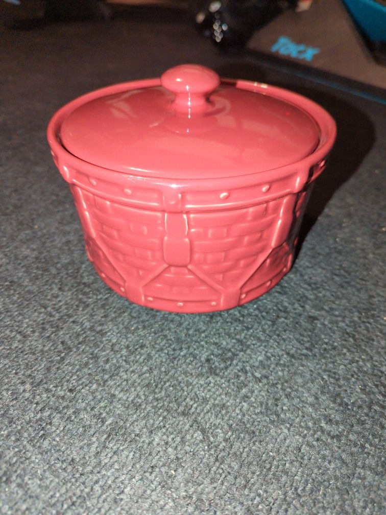 Longaberger Crock With Lid