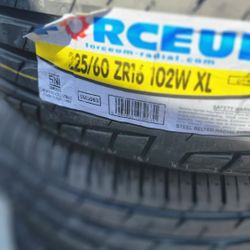 SET OF BRAND NEW (Forceum 225/60 ZR16 102W XL) TIRES