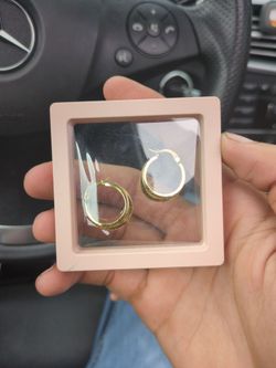 Gold Hoop Earrings Pair