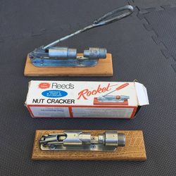 Lot of 2 Vintage Reed's Rocket Nut Crackers, one with original box
