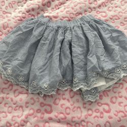 Blue Skirt With Blue Stripe 