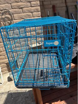 Aspen Pet Blue Metal Wire Pet Crate