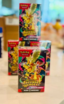 SEALED Pokemon TCG Mega Evolution Ascended Heroes Booster Bundle Box 6 Packs Elite