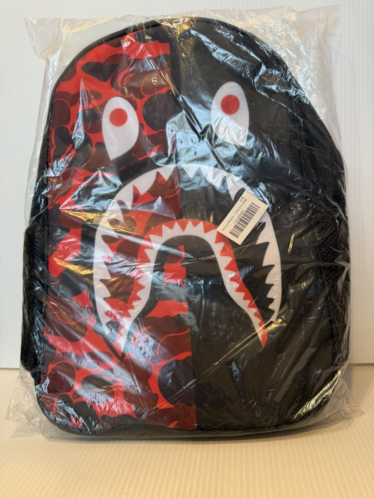 Shark Backpack Red/Black Camo Laptop/Tablet Holder