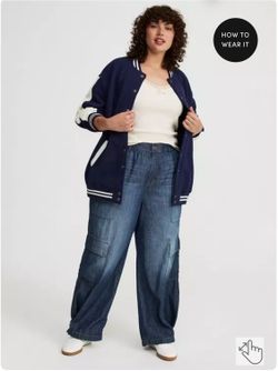 Torrid Fleece Relaxed Bomber Jacket