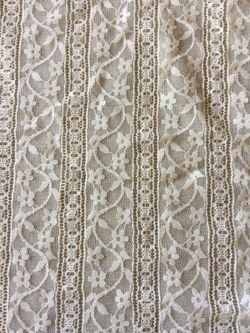 Beautiful off white lace fabric material quilting sewing crafting DIY bridal wedding decorations