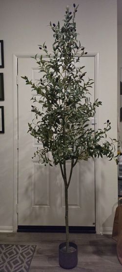Large 8' Faux Olive Tree – Modern Home Decor