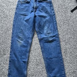 Vintage distressed carhartt blue denim jeans
