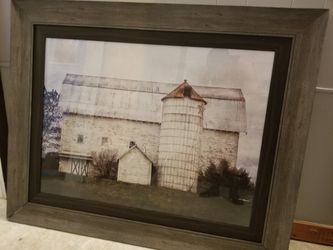 White Barn framed art 37.75L x 1.5W x 46.75H in.