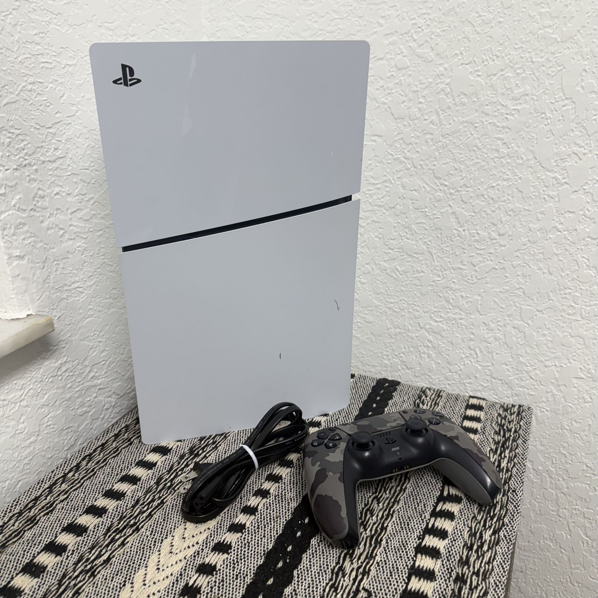 Sony PS5 Digital Edition 1TB Console with Dual Sense Controller- White CFI-2015