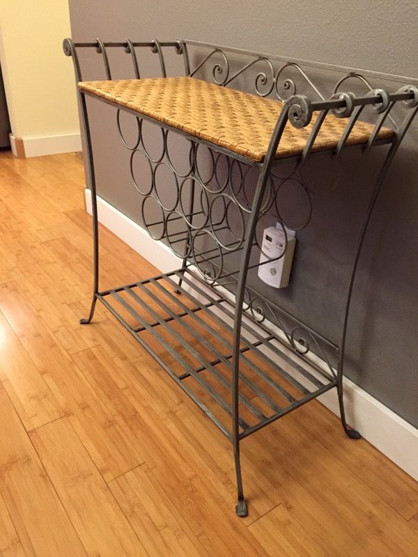 Pier 1 Imports Miranda Metal/Wicker Wine Rack