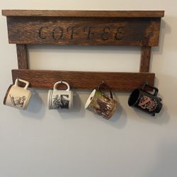 Wooden Coffee Mug Holder