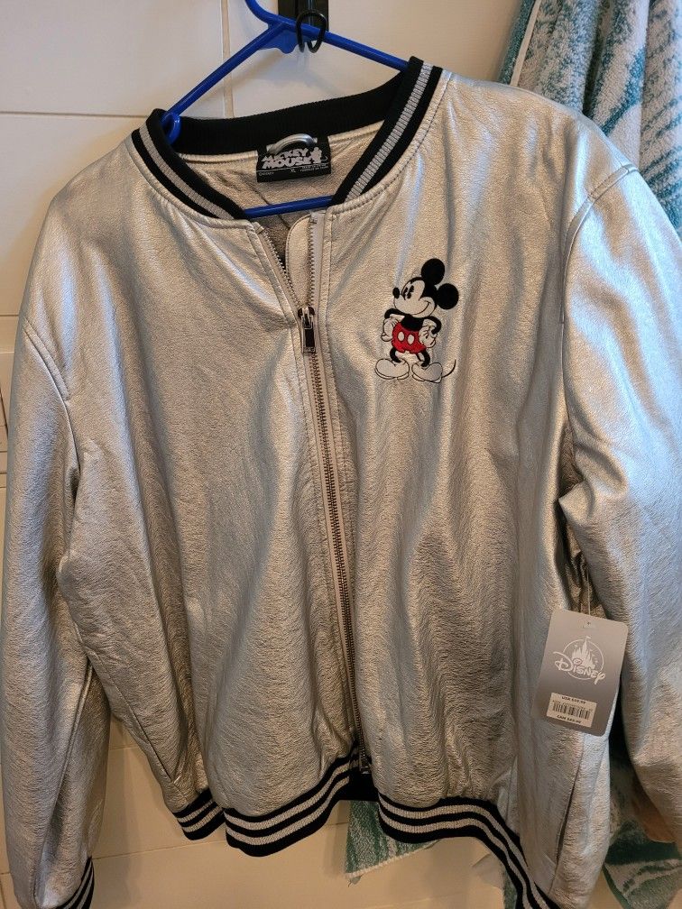 Mickey Mouse Silver Bomber Jacket