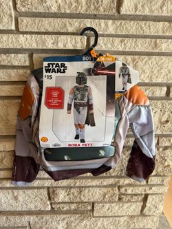 Star Wars Boba Fett Costume Boys 8-10 NEW