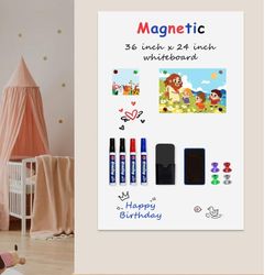8.5" x11" Dry Erase White Board Paper, Ferromagnetic Magnetic Dry Erase Whiteboard Sheet with Adhesive Backing Stick for Wall, Small Magnetic Receptio