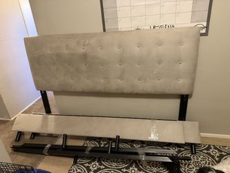 Cream White king bed frame